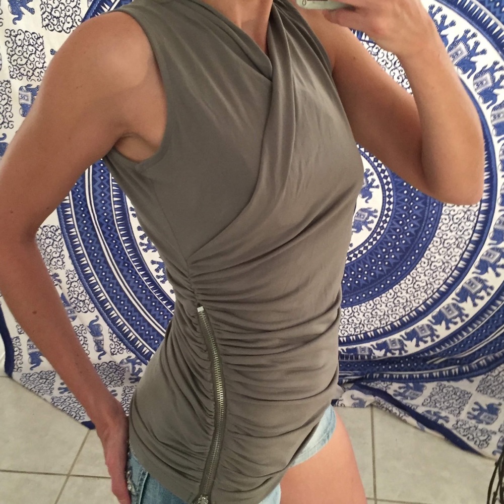 MK Green Rouched Top